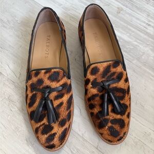 Talbots Classic Leopard Leighton Tassel Loafers Women’s Size 6
